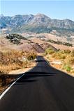 asphalt road to Andalusian mountains