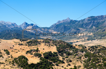 mountains close to Zahara de Sierra in Andalucia