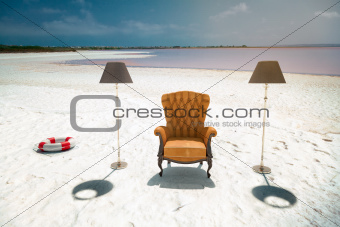 armchair on the beach