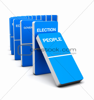 Election Blue Domino