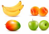 Group of fruit. Vector
