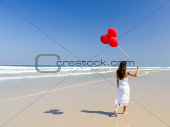 Walking with ballons