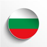 Bulgaria Flag Paper Circle Shadow Button