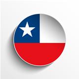 Chile Flag Paper Circle Shadow Button