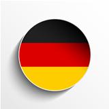 Germany Flag Paper Circle Shadow Button