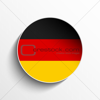 Germany Flag Paper Circle Shadow Button
