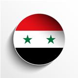 Syria Flag Paper Circle Shadow Button