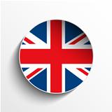 UK Flag Paper Circle Shadow Button