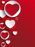 Valentine Day Heart on White Button