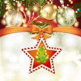 Christmas star with tree