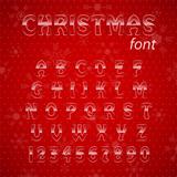Christmas glass alphabet.