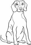 beagle dog cartoon for coloring book