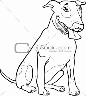 bull terrier dog for coloring book