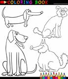 Cartoon Dogs or Puppies Coloring Page