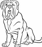 neapolitan mastiff dog cartoon for coloring