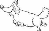 cartoon shaggy dog for coloring book