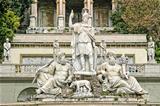 Sculptural composition on Piazza del Popolo in Rome.