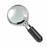 Magnifying Glass Isolated on White.