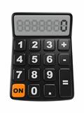 Black Calculator. Mathematics object.
