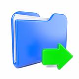 Blue Folder with Green Arrow.