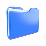 Blue Folder Icon on White.