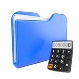 Blue Folder with Toon Calculator.