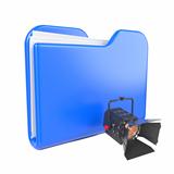 Blue Folder with Projector.