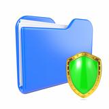 Blue Folder with Shield.