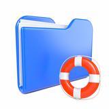 Blue Folder with Lifebuoy.