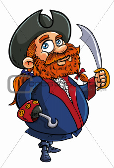 Cartoon pirate captain