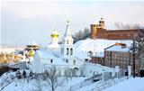Panoramic January view Church Elijah Prophet and Kremlin