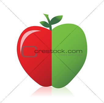 apple combined from red and green