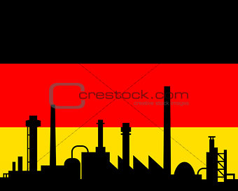Industry and flag of Germany