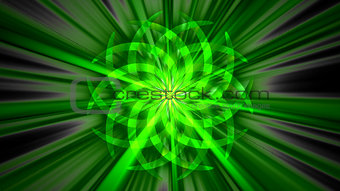 Abstract green curved shape
