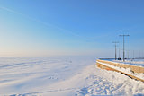 St. Petersburg. Gulf of Finland in  winter