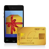internet shopping with smart phone and credit card