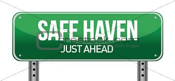 Safe Haven Green Road Sign