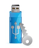 Information protection. Usb flash memory and key