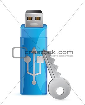 Information protection. Usb flash memory and key