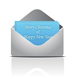 Christmas envelope with greeting card