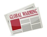 A newspapers with headline "Global Warming"