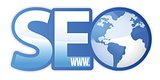 SEO Icon with Blue World Globe WWW