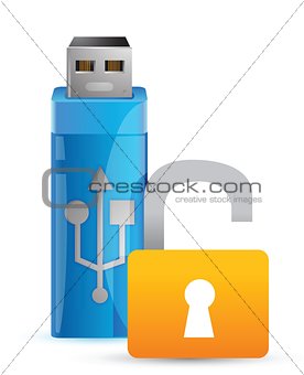 Usb unlock and flash drive as key