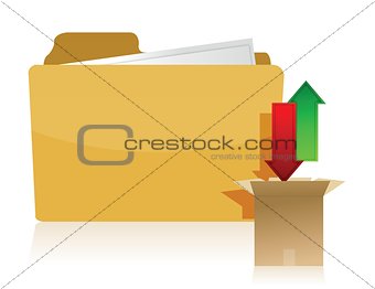 Folder with Green and red Arrow