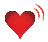 Heart Icon with RSS Sign