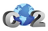 CO2 pollution in 3D's style
