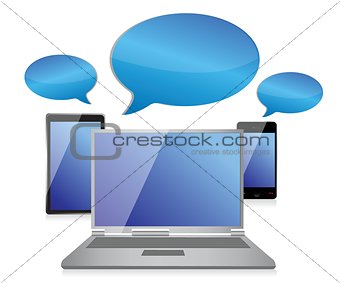 Social networking chat symbol concept