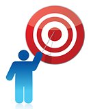 people - man, person pointing a target
