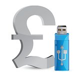 currency sign USB memory stick