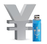 currency sign USB memory stick
